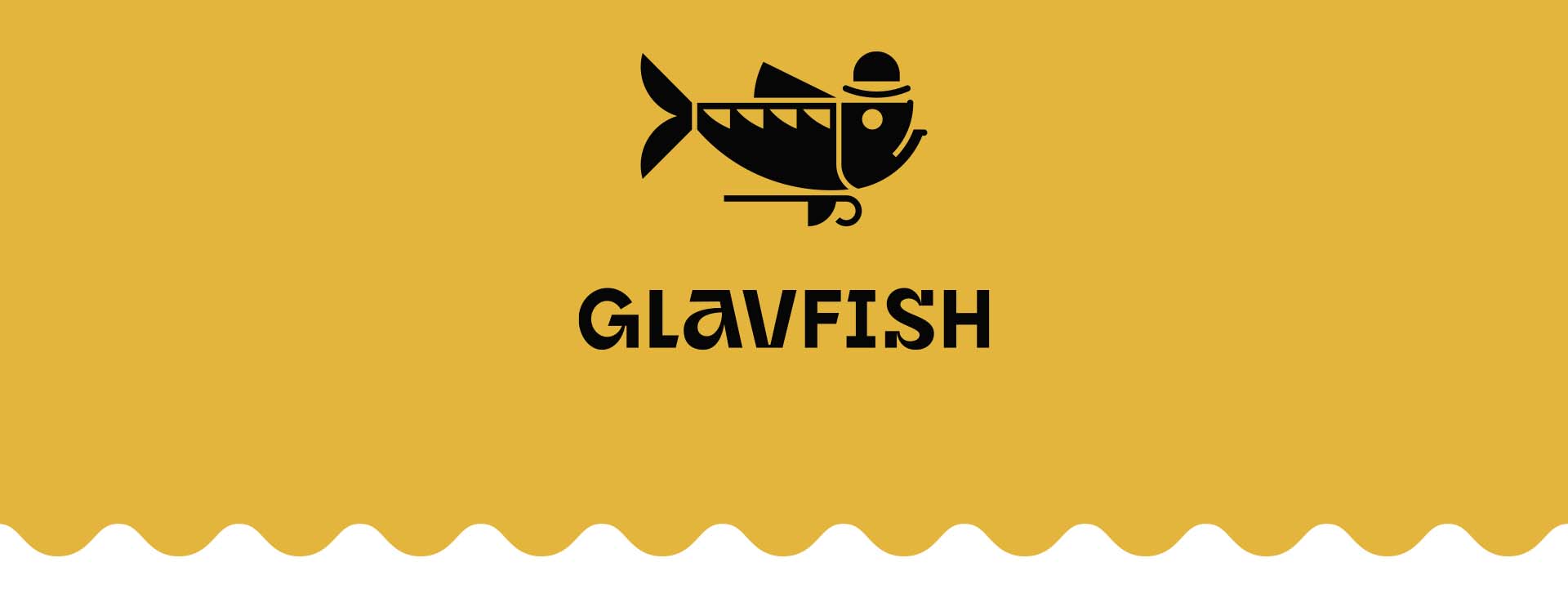 Разработка фирменного стиля для Glavfish - логотип в один цвет
